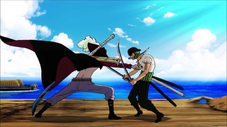 Zoro vs Mihawk